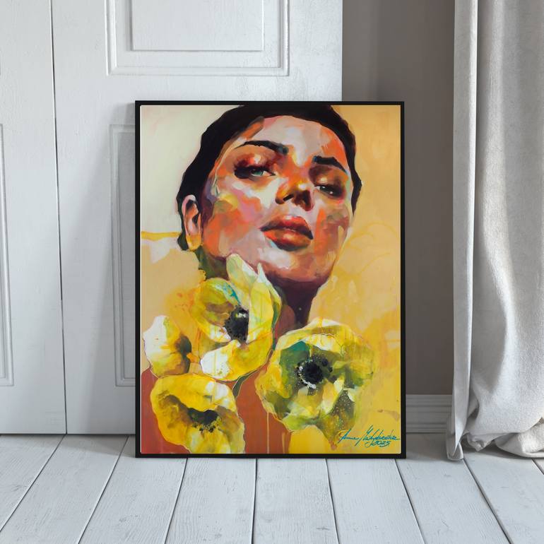 Original Art Nouveau People Painting by Anna Matykiewicz
