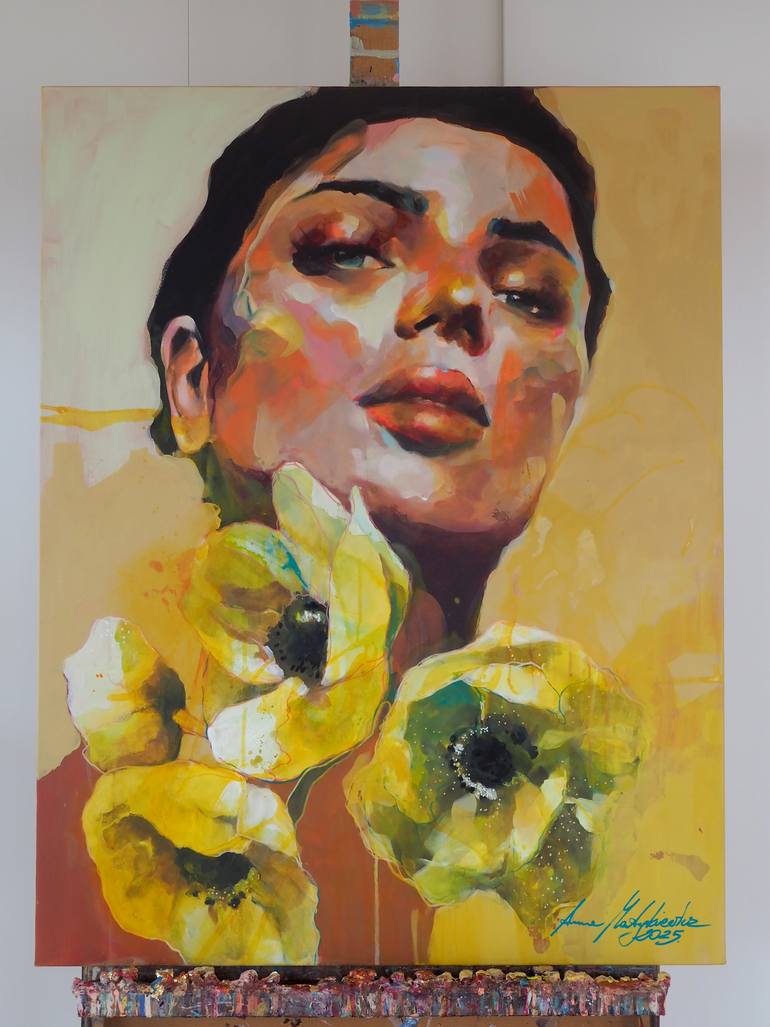 Original Art Nouveau People Painting by Anna Matykiewicz