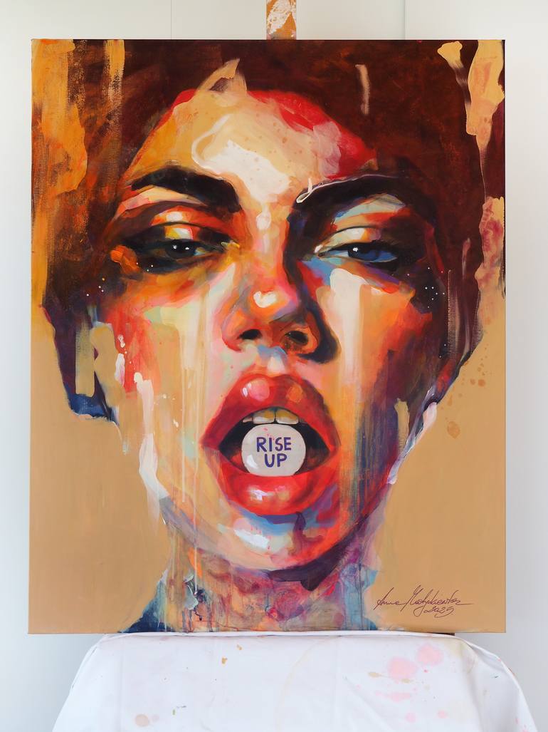 Original Figurative People Painting by Anna Matykiewicz