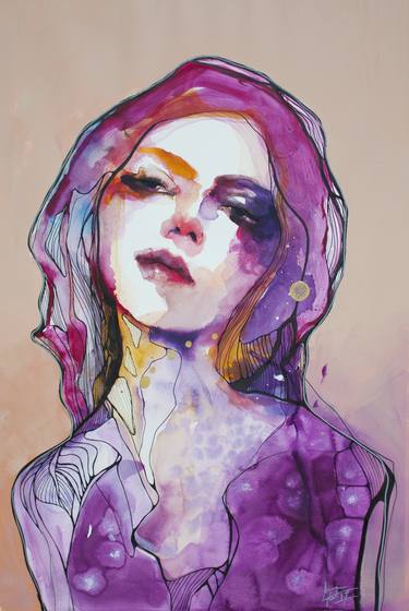 Print of Abstract Portrait Paintings by Anna Matykiewicz