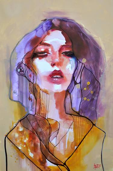 Original Abstract Portrait Paintings by Anna Matykiewicz