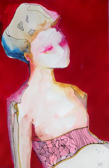 Original Abstract Expressionism Portrait Paintings by Anna Matykiewicz