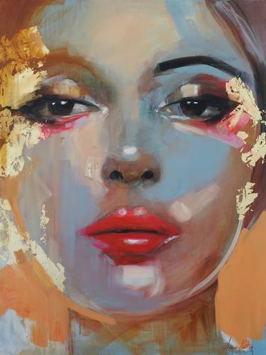 Original Abstract Expressionism Portrait Paintings by Anna Matykiewicz