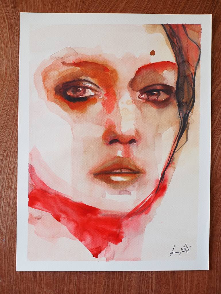 Red Series Vi Painting By Anna Matykiewicz 