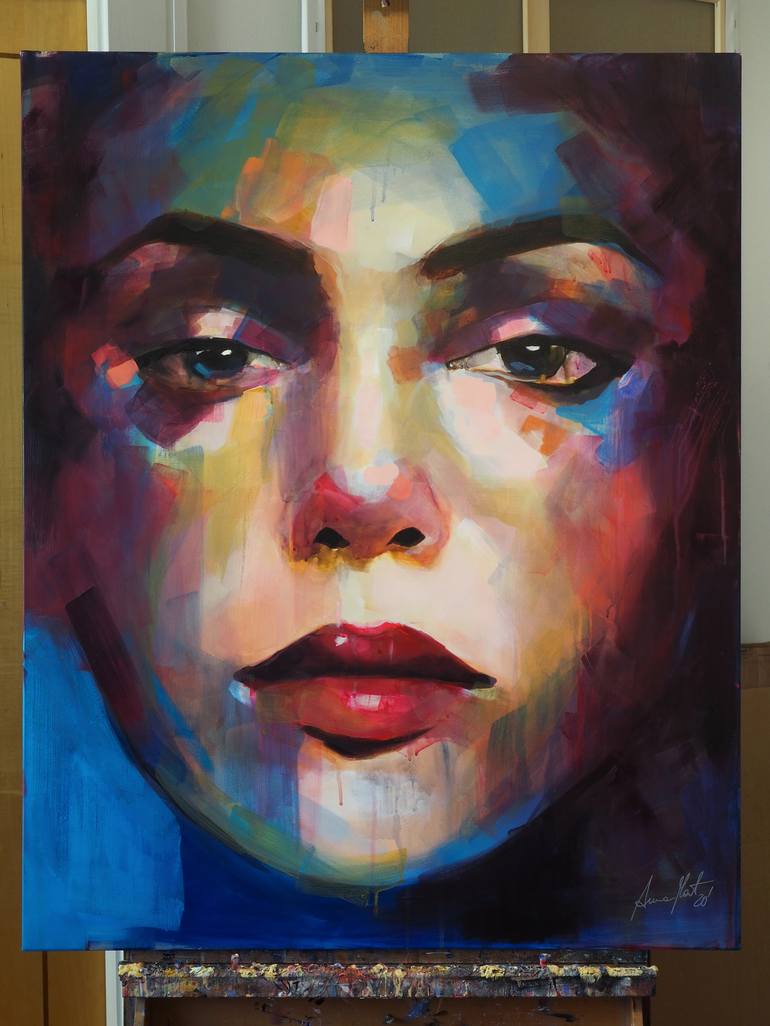 Original Figurative Portrait Painting by Anna Matykiewicz