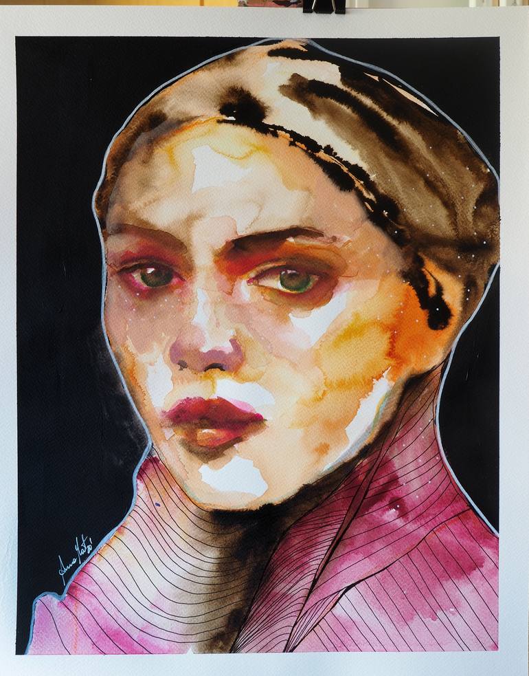 Original Portrait Painting by Anna Matykiewicz