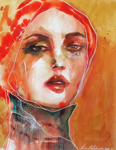 Print of Abstract Portrait Paintings by Anna Matykiewicz