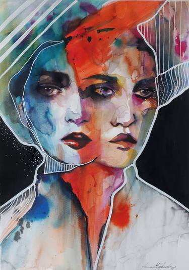 Print of Figurative Portrait Paintings by Anna Matykiewicz