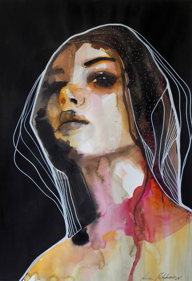 Print of Figurative Portrait Paintings by Anna Matykiewicz