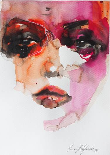 Print of Abstract Portrait Paintings by Anna Matykiewicz