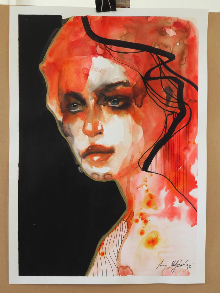 Original Portrait Painting by Anna Matykiewicz