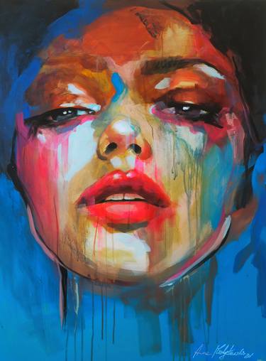 Print of Abstract Portrait Paintings by Anna Matykiewicz