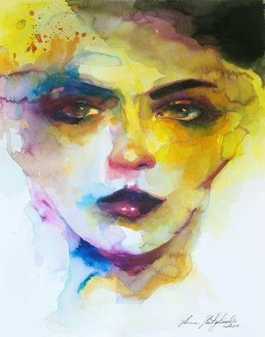 Print of Abstract Portrait Paintings by Anna Matykiewicz