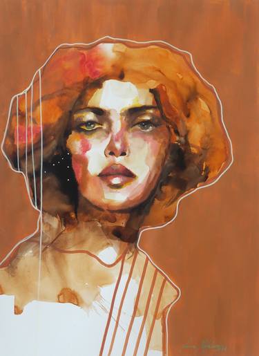 Print of Figurative Portrait Paintings by Anna Matykiewicz