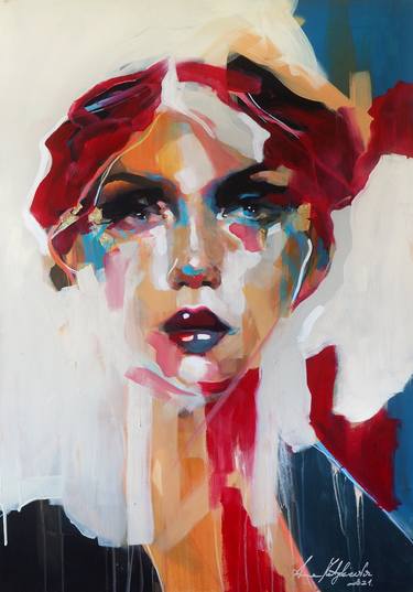 Print of Abstract Portrait Paintings by Anna Matykiewicz