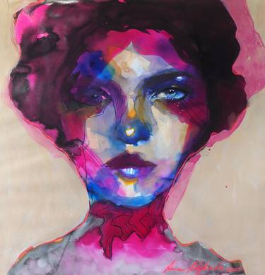 Original Abstract Portrait Paintings by Anna Matykiewicz