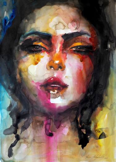 Print of Abstract Portrait Paintings by Anna Matykiewicz