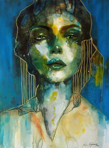 Original Abstract Portrait Paintings by Anna Matykiewicz