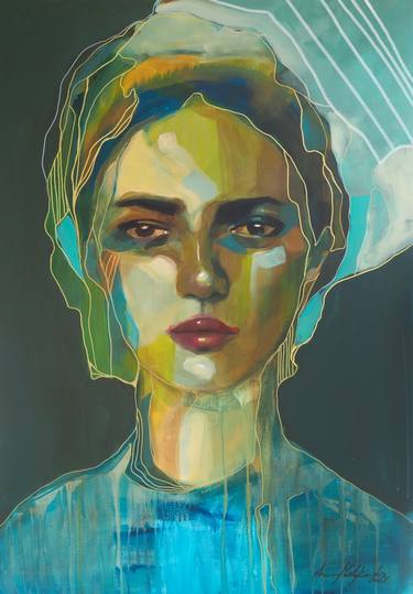 Print of Abstract Portrait Paintings by Anna Matykiewicz