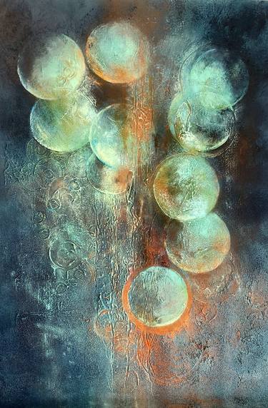 Original Impressionism Outer Space Paintings by Helena Ferm