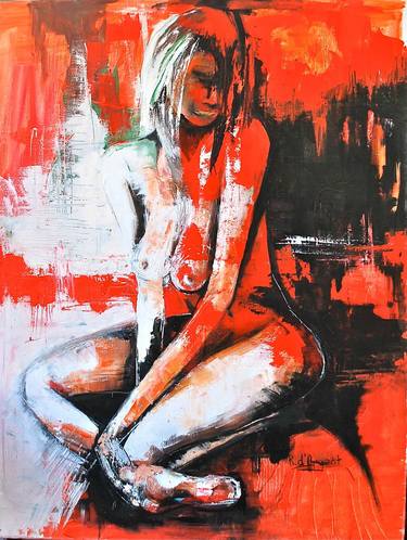 Original Modern Nude Paintings by Rosa d'Argent