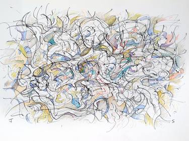 Original Abstract Expressionism Abstract Drawings by John Sharp
