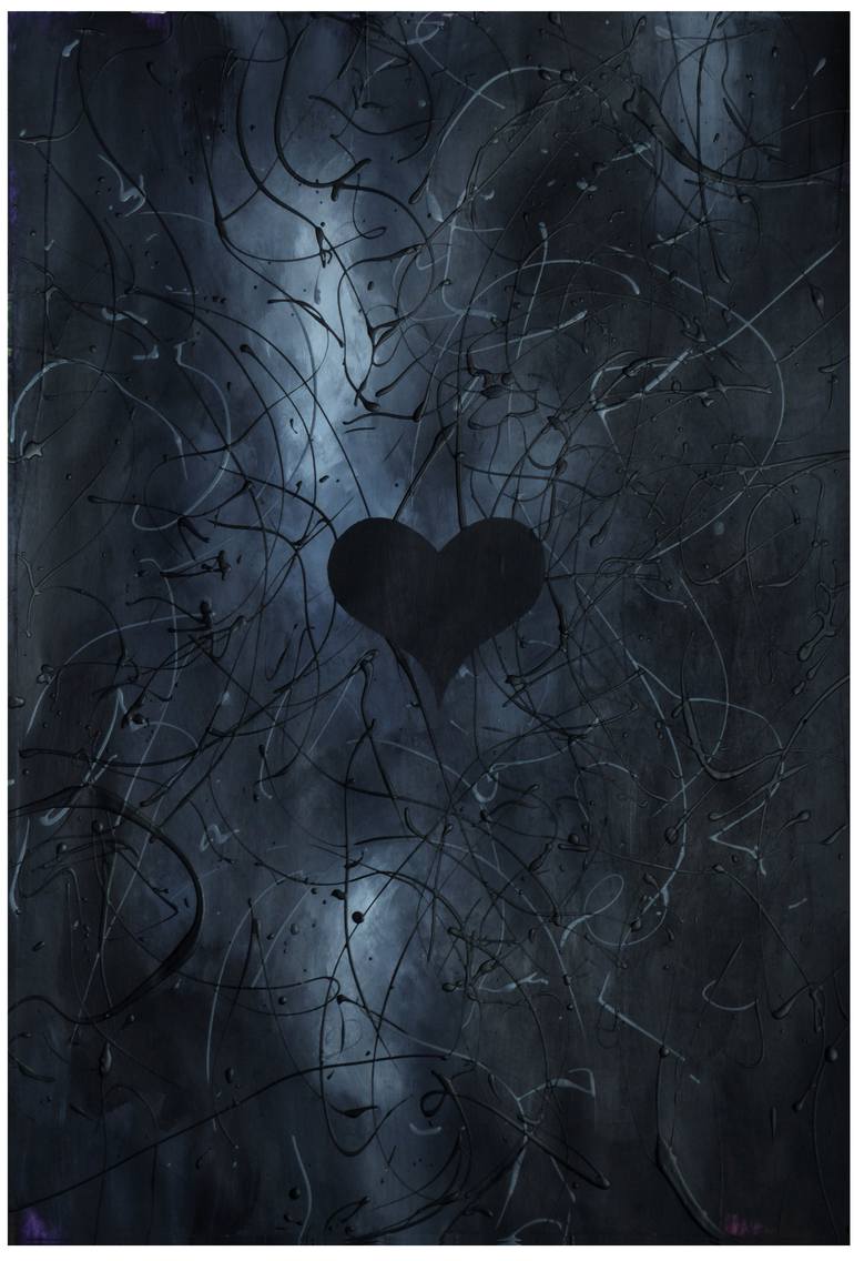 Dark Sad Moody Heart with Flowers Canvas Wall Art {Forgotten Heart} –  Sckribbles