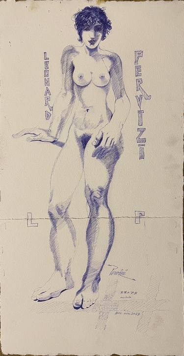 Original Nude Drawings by Pervizi Leonard