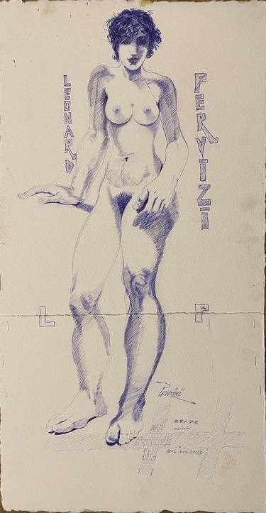 Print of Expressionism Nude Drawings by Pervizi Leonard