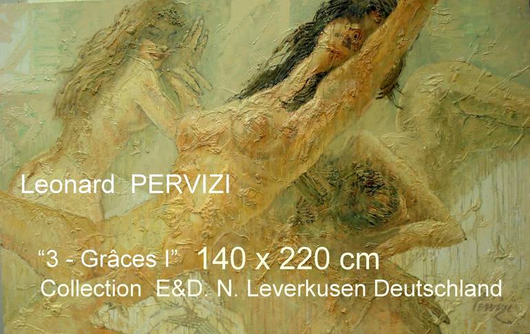 Original Expressionism Nude Painting by Pervizi Leonard
