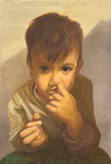 Original Expressionism Children Paintings by Pervizi Leonard