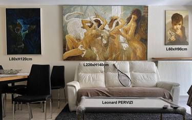 Pur Plaisir par Pervizi Leonard 220x140cm oil Europe d'Atomium thumb