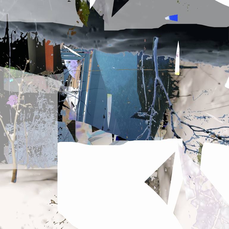 Original Abstract Nature Mixed Media by Stefan Fransson
