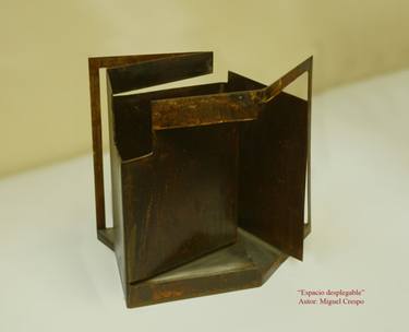 Original Abstract Expressionism Geometric Sculpture by Miguel Crespo