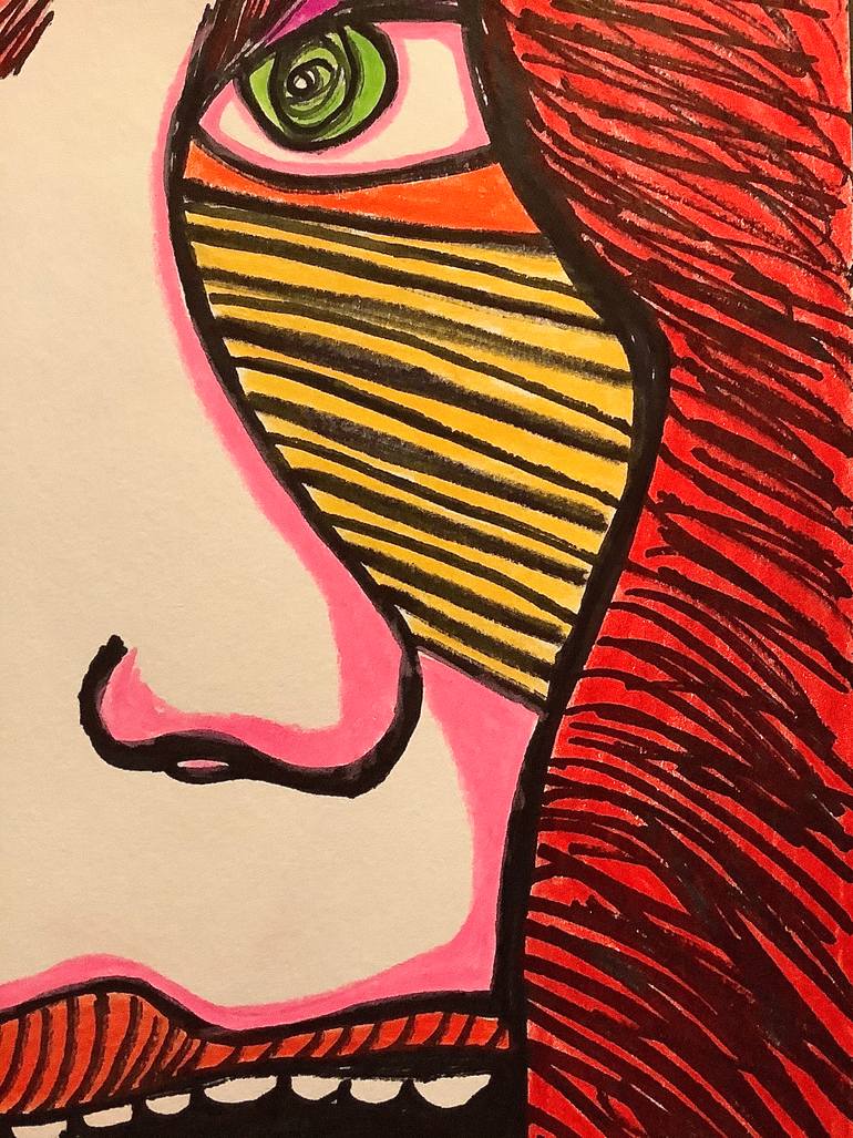 Original Expressionism People Painting by Oscar Garcia