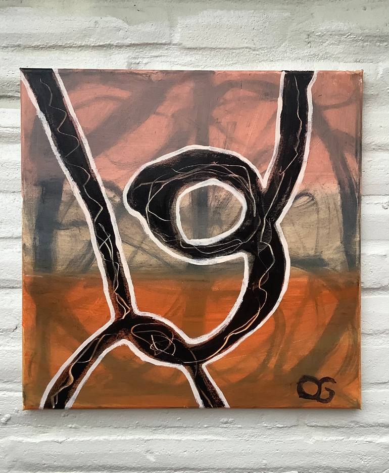 Original Abstract Expressionism Abstract Painting by Oscar Garcia