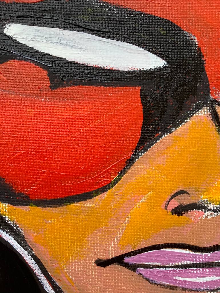 Original Abstract Pop Culture/Celebrity Painting by Oscar Garcia