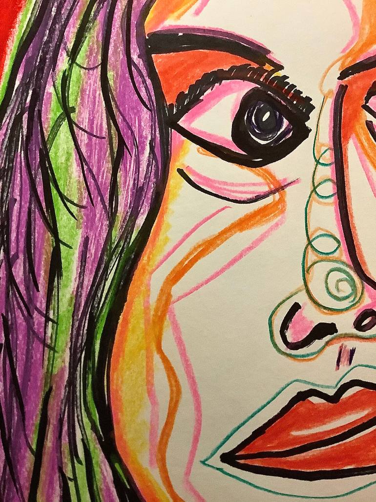 Original Abstract People Painting by Oscar Garcia