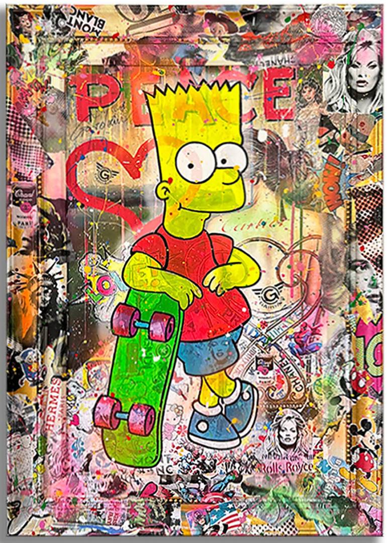 Bart Peace – Original Painting on Canvas Painting by GARDANI ART