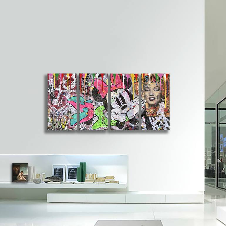 Original Pop Art Cartoon Painting by Gardani Art