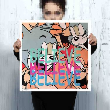 Tom Jerry Believe - Canvas - Limited Edition Art thumb