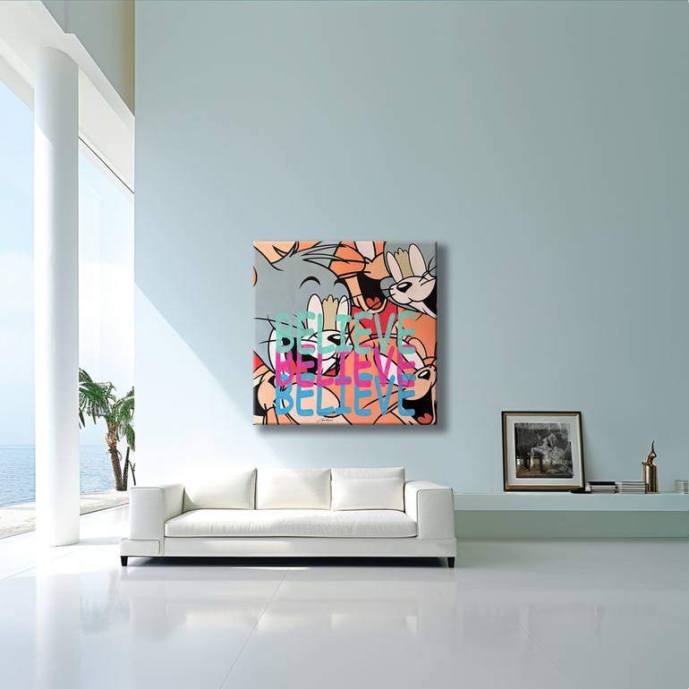 Original Pop Art Cartoon Painting by GARDANI ART