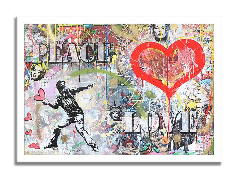 Original Pop Art Love Printmaking by GARDANI ART