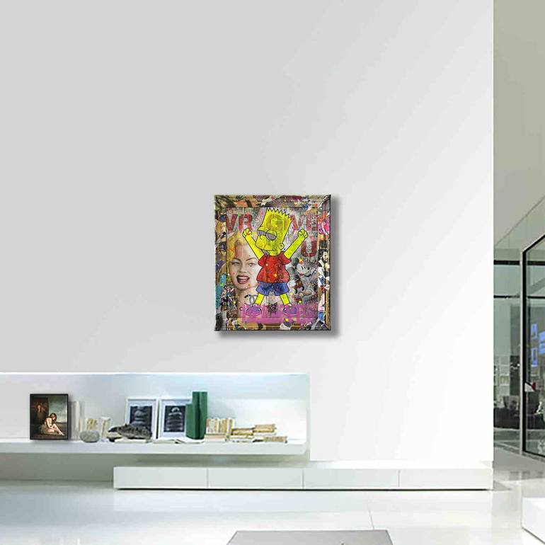 Original Pop Art Cartoon Painting by GARDANI ART