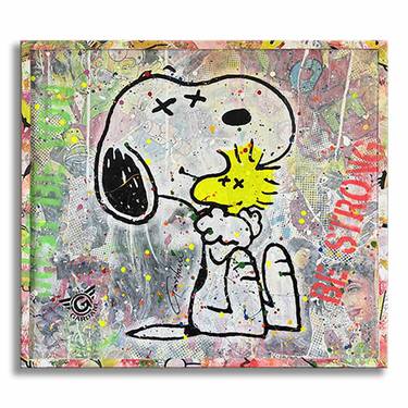 Snoopy a Hug for You – Original Painting on canvas thumb