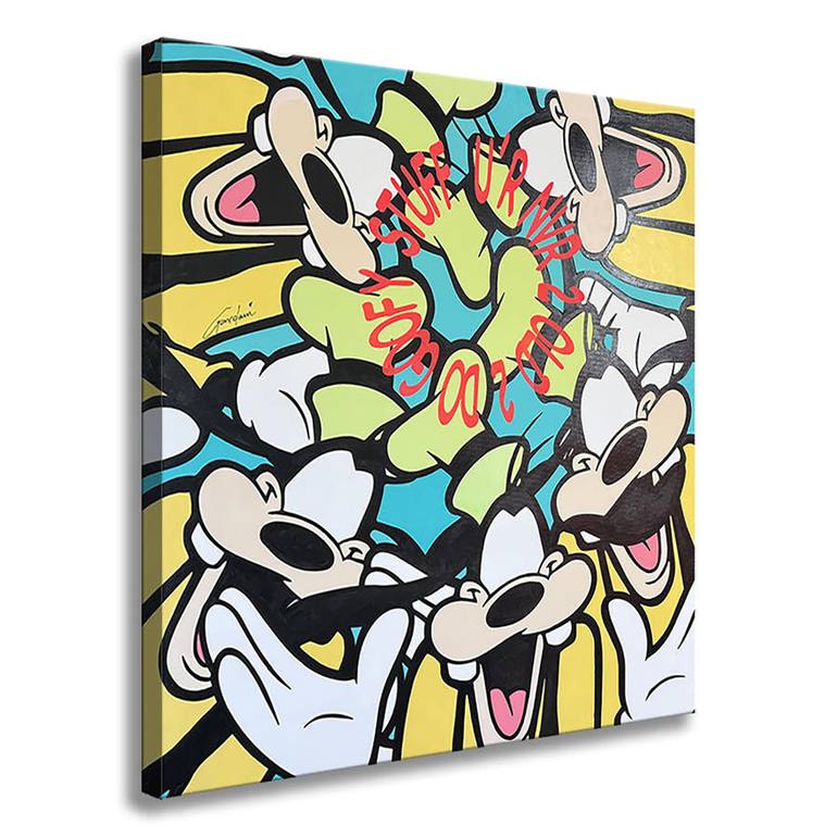 Original Pop Art Cartoon Painting by GARDANI ART