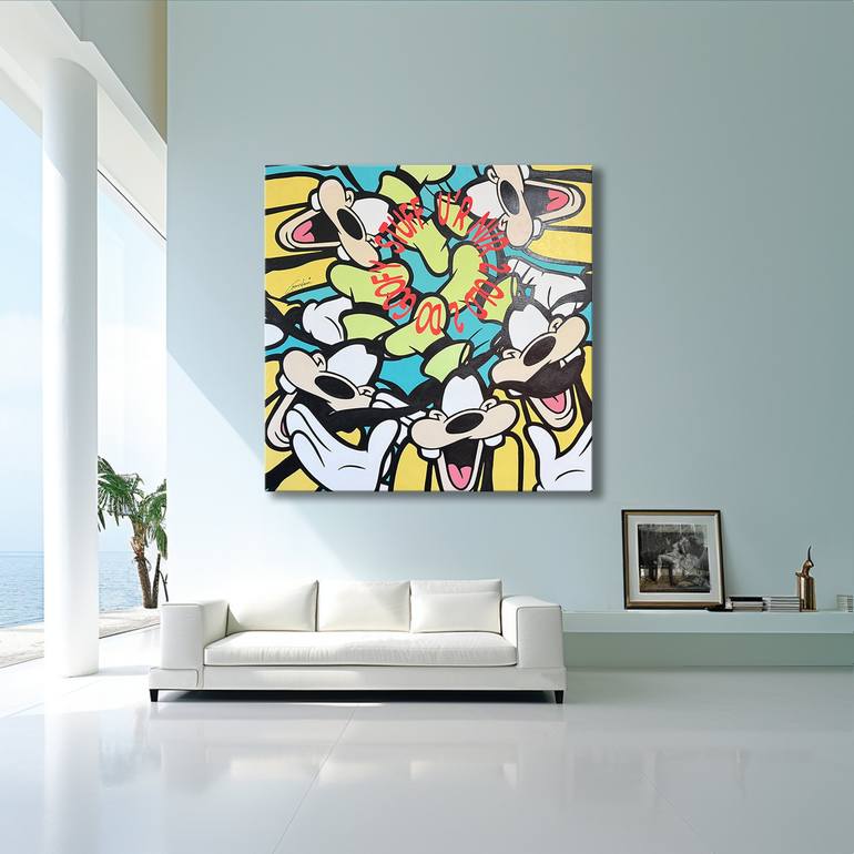 Original Pop Art Cartoon Painting by GARDANI ART