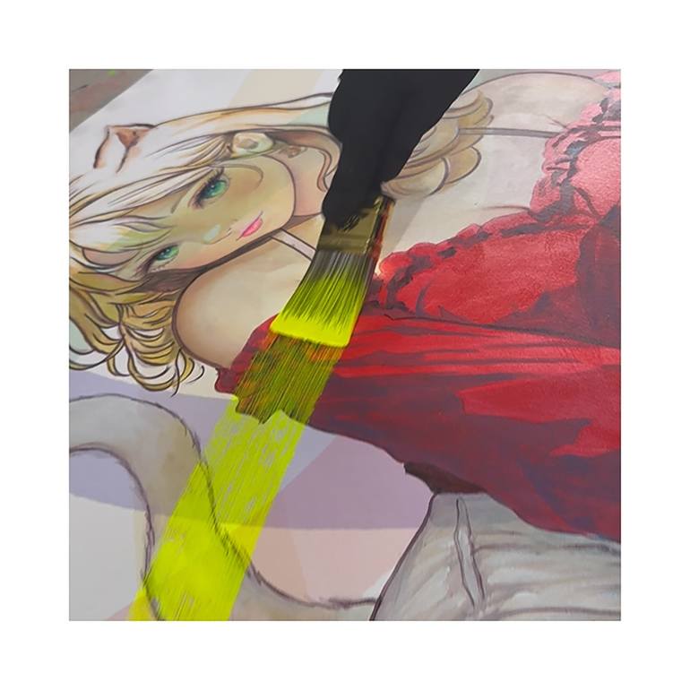 Original Pop Art Women Painting by Gardani Art