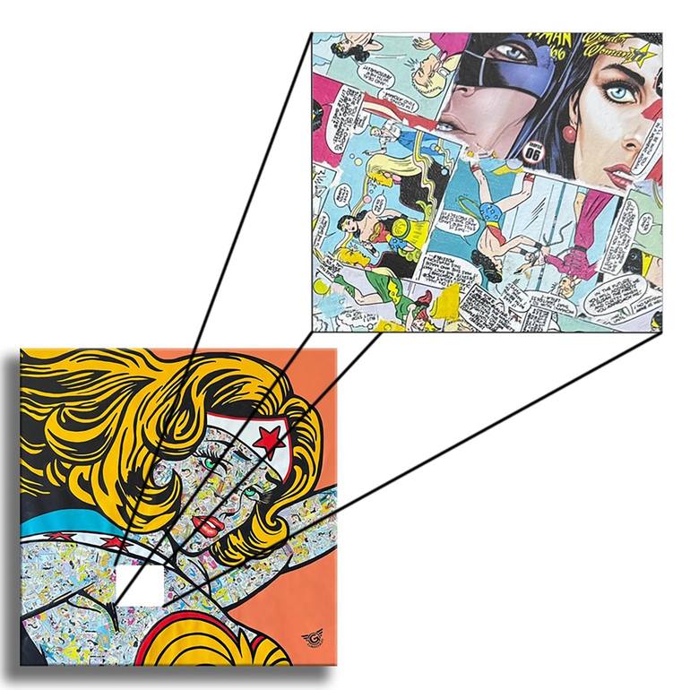 Original Pop Art Comics Painting by Gardani Art