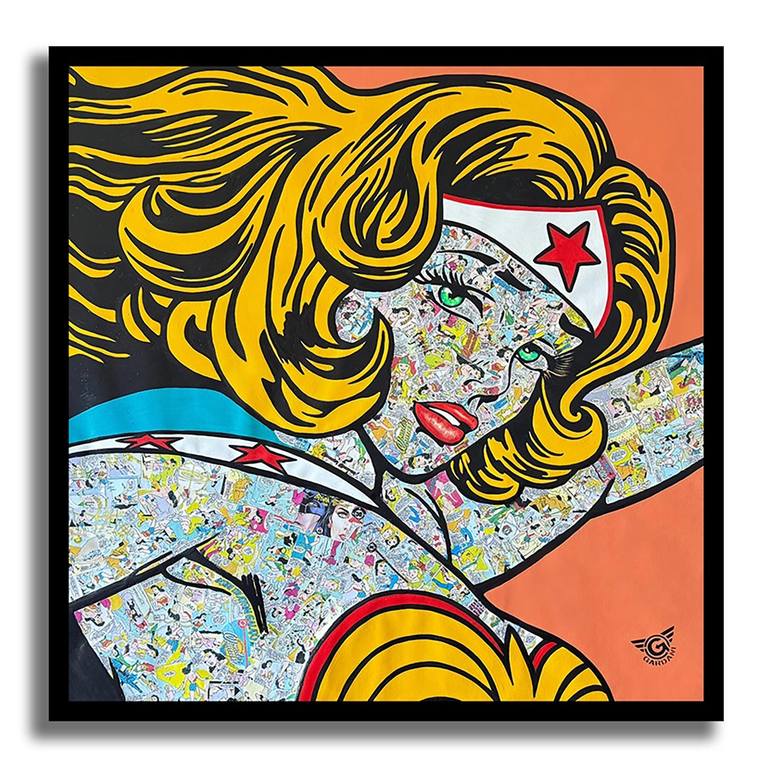 Original Pop Art Comics Painting by Gardani Art